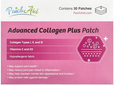 PatchAid, Advanced Collagen Plus Patch, verbessertes Kollagen Plus Pflaster, 30 Pflaster