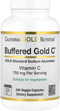 California Gold Nutrition, Buffered Gold C, GOLD Standard Sodium Ascorbate (Vitamin C), gepuffertes Vitamin C, Natriumas...