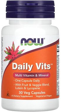 NOW Foods, Daily Vits, Multivitamin und Mineralstoff, 30 pflanzliche Kapseln