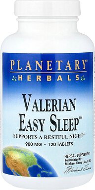 Planetary Herbals, Valerian Easy Sleep™, Baldrian, 120 Tabletten