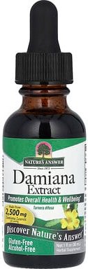 Nature's Answer, Damiana Extract, Damiana-Extrakt, alkoholfrei, 2.500 mg, 30 ml (1 fl. oz.)