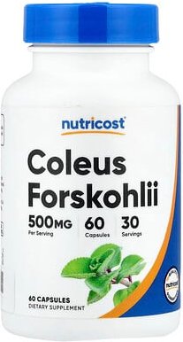 Nutricost, Coleus forskohlii, Coleus forskohlii, 60 Kapseln (250 mg pro Kapsel)