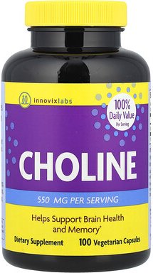 InnovixLabs, Choline, Cholin, 100 pflanzliche Kapseln (275 mg pro Kapsel)