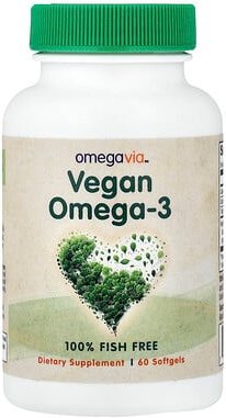 OmegaVia, Vegan Omega-3, veganes Omega-3, 60 Weichkapseln