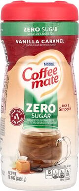 Coffee Mate, Kaffeeweißer in Pulverform, ohne Zucker, Vanille-Karamell, 289,1 g (10,2 oz.)