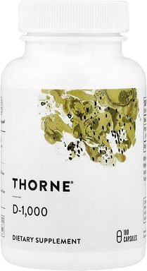 Thorne, D-1,000, 180 Kapseln (25 mcg pro Kapsel)