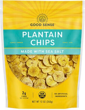 Good Sense, Plantain Chips, With Sea Salt, Kochbananen-Chips, mit Meersalz, 340 g (12 oz.)