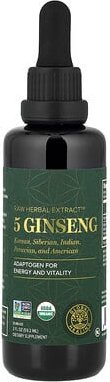 Thumbnail - Global Healing, Raw Herbal Extract™, 5 Ginsengs, 59,2 ml (2 fl. oz.)