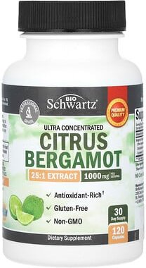 Thumbnail - BioSchwartz, Ultra Concentrated Citrus Bergamot, hochkonzentrierte Zitrus-Bergamotte, 120 Kapseln (250 mg)