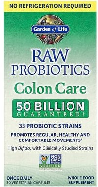 Thumbnail - Garden of Life, RAW Probiotics, Colon Care, Probiotika für den Darm, haltbar, 30 pflanzliche Kapseln