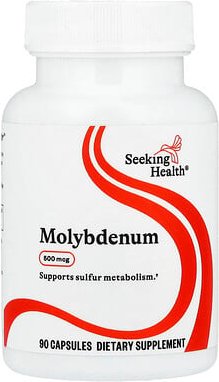Seeking Health, Molybdenum, Molybdän, 500 mcg, 90 Kapseln