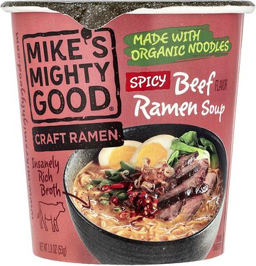 Mike's Mighty Good, Craft Ramen, Ramen-Suppe mit würzigem Rindfleischgeschmack, 53 g (1,8 oz.)