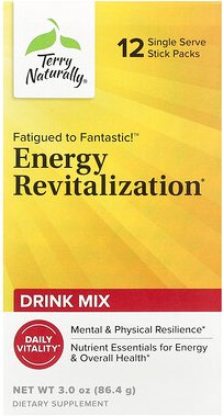 Terry Naturally, Fatigued to Amazing!™ Energy Revitalization Drink Mix, Energy-Revitalisierungs-Trinkmischung, 12 Sticks...