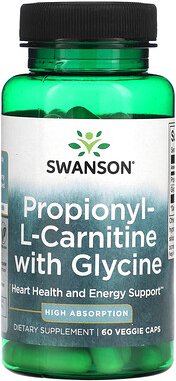 Swanson, Propionyl-L-Carnitin mit Glycin, 60 pflanzliche Kapseln