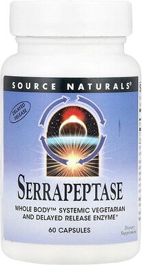 Thumbnail - Source Naturals, Serrapeptase, 60 Kapseln (60.000 SPU pro Kapsel)