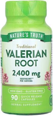 Nature's Truth, Valerian Root, Baldrianwurzel, 90 Kapseln mit schneller Freisetzung (1.200 mg pro Kapsel)
