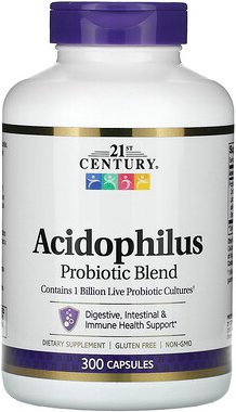21st Century, Acidophilus, Probiotische Mischung, 300 Kapseln