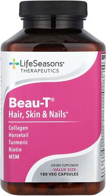 LifeSeasons, Therapeutics, Beau-T®, Haare, Haut und Nägel, 180 pflanzliche Kapseln