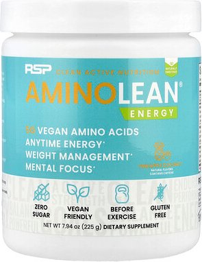 RSP Nutrition, AminoLean®, Energy, Ananas-Kokosnuss, 225 g (7,94 oz.)