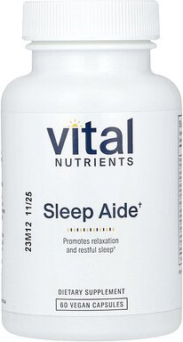 Vital Nutrients, Sleep Aide, Schlafmittel, 60 vegane Kapseln