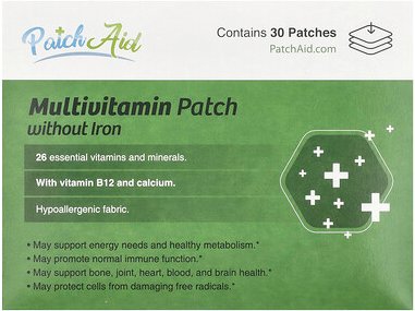 PatchAid, Multivitaminpflaster ohne Eisen, 30 Pflaster
