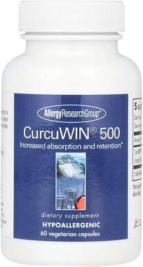Allergy Research Group, CurcuWIN® 500, 500 mg, 60 pflanzliche Kapseln