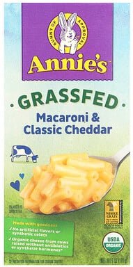 Annie's Homegrown, Grassfed Macaroni & Classic Cheddar, Makkaroni von grasgefütterten Kühen und klassischer Cheddar, 170...