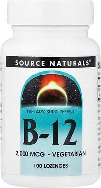 Source Naturals, Vitamin B12, 2.000 mcg, 100 Lutschtabletten