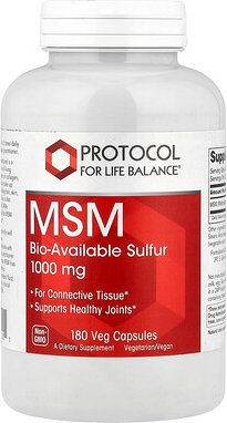 Thumbnail - Protocol for Life Balance, MSM, 1.000 mg, 180 pflanzliche Kapseln