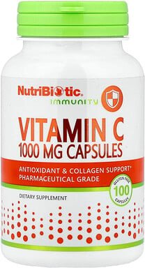 NutriBiotic, Immunität, Vitamin C, 1.000 mg, 100 glutenfreie Kapseln
