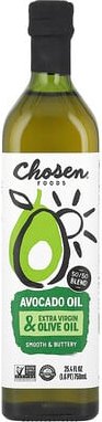Chosen Foods, Avocado Oil & Extra Virgin Olive Oil, Avocadoöl und natives Olivenöl extra, 750 ml (25,4 fl. oz.)