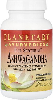 Planetary Herbals, Ayurvedics, Full Spectrum™ Ashwagandha, ayurvedisches Full Spectrum™ Ashwagandha, 570 mg, 120 Tablett...