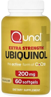 Qunol, Ubiquinol, Ubichinol, 200 mg, 60 Weichkapseln