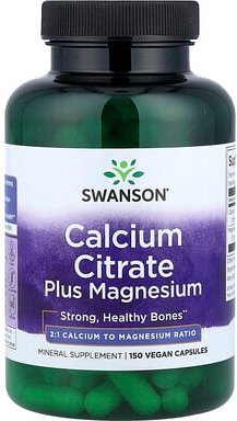 Swanson, Calciumcitrat plus Magnesium, 150 vegane Kapseln