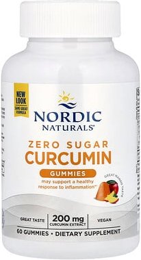 Nordic Naturals, Zero Sugar Curcumin Gummies, zuckerfreie Curcumin-Fruchtgummis, Mango, 60 Fruchtgummis (100 mg pro Fruc...