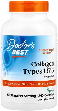 Doctor's Best, Collagen Types 1 & 3 & Vitamin C, Kollagen Typ 1 und 3 und Vitamin C, 240 Kapseln