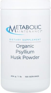 Metabolic Maintenance, Organic Psyllium Husk Powder, Bio-Flohsamenschalenpulver, 454 g (1 lb.)