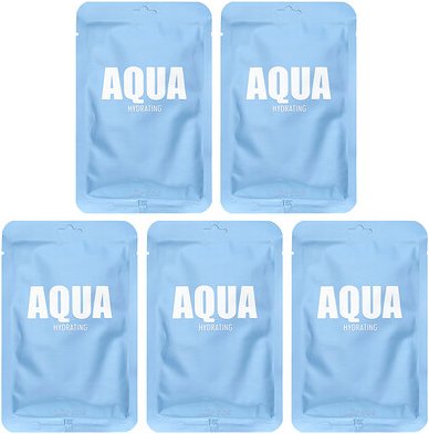 Lapcos, Aqua Hydrating Sheet Beauty Mask Set, 5 Tücher, je 30 ml (1,01 fl. oz.)