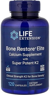 Life Extension, Bone Restore Elite, Calcium Supplement with Super Potent K2, Calciumergänzungsmittel zur Unterstützung d...