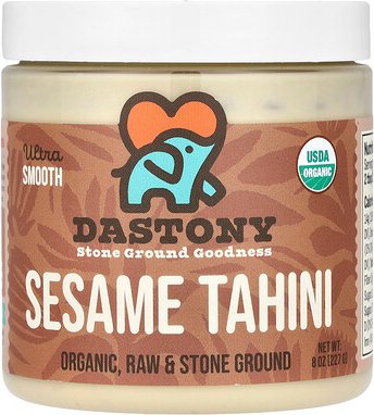 Dastony, Organic Sesame Tahini, Bio-Sesam-Tahini, ultra sanft, 227 g (8 oz.)