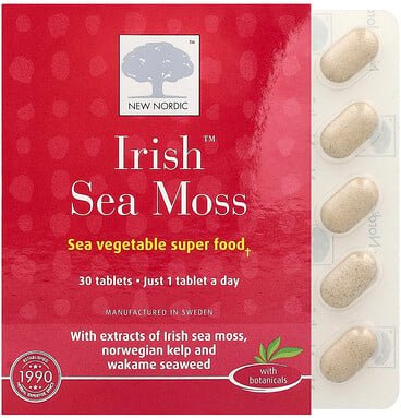 New Nordic, Irish Sea Moss, Irisches Seemoos, 30 Tabletten