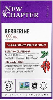 New Chapter, Berberine, Berberin, 60 vegane Tabletten (500 mg pro Tablette)