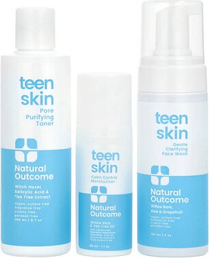 Natural Outcome, Teenskin, Everyday Face Kit, Gesichtspflege-Set, 3-teiliges Set