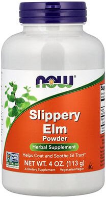 NOW Foods, Slippery Elm Powder, Schleimrüsterrinde in Pulverform, 113 g (4 oz.)