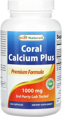 Best Naturals, Coral Calcium Plus, 250 Kapseln (500 mg pro Kapsel)