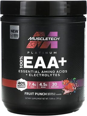 MuscleTech, Platin, 100% EAA+, Fruchtpunsch, 13,86 oz. (393 g)