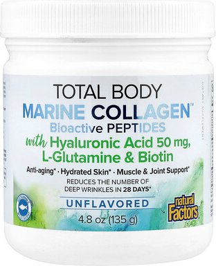 Natural Factors, Total Body Marine Collagen™, bioaktive Peptide, geschmacksneutral, 135 g (4,8 oz.)