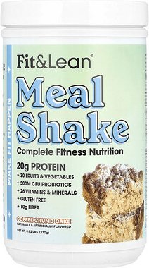 Fit & Lean, Meal Shake, Complete Fitness Nutrition, Kaffee-Streuselkuchen, 370 g (0,82 lb.)