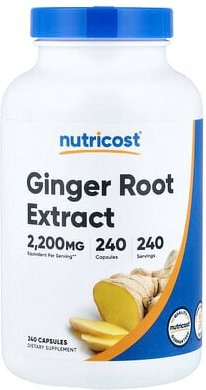 Nutricost, Ginger Root Extract, Ingwer-Wurzelextrakt, 240 Kapseln (550 mg pro Kapsel)