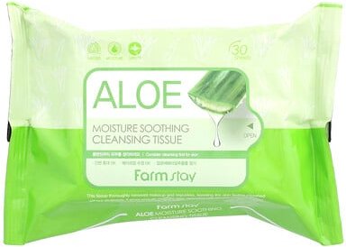 Farmstay, Moisture Soothing Cleansing Tissue, feuchtigkeitsspendendes Reinigungstuch, Aloe, 30 Tuch